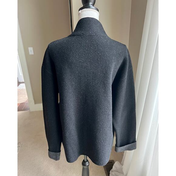 Vintage 90s Lauren Ralph Lauren black worsted wool full zip jacket size XL - Picture 4 of 6